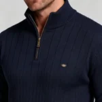 Modern Fit Half-Zip Mandarin Collar Sweater - Image 7