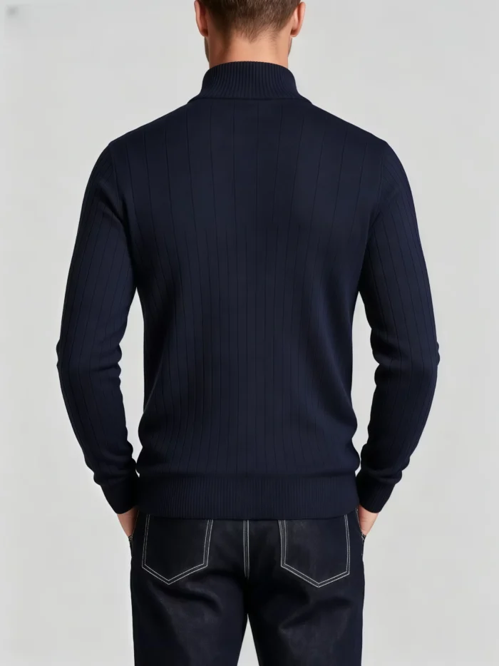 Modern Fit Half-Zip Mandarin Collar Sweater - Image 5