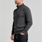 Modern Fit Half-Zip Mandarin Collar Sweater - Image 4