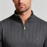 Modern Fit Half-Zip Mandarin Collar Sweater - Image 3