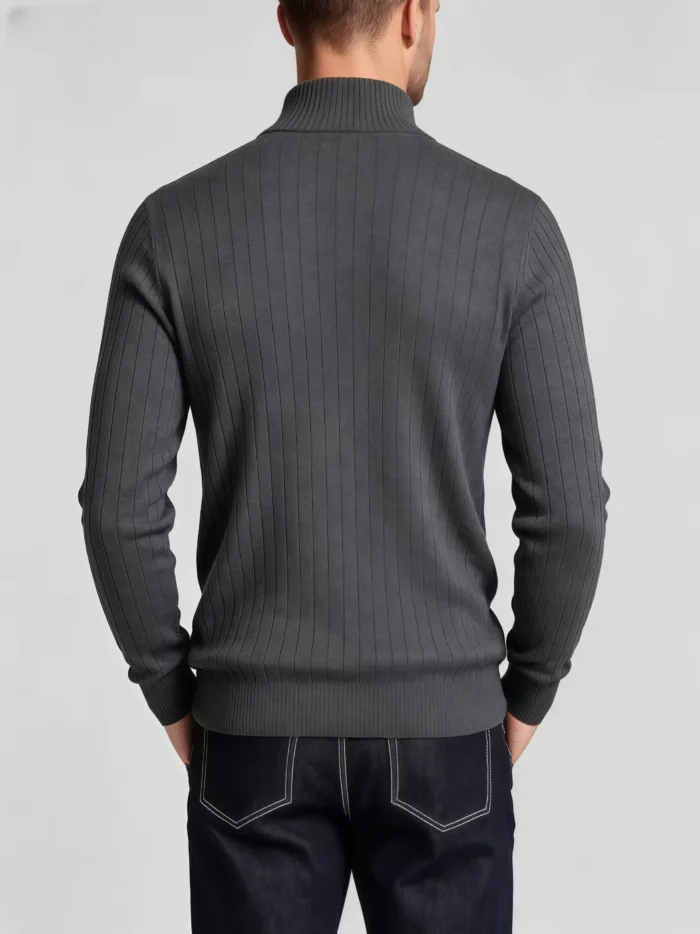 Modern Fit Half-Zip Mandarin Collar Sweater - Image 9