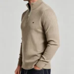 Modern Fit Half-Zip Mandarin Collar Sweater - Image 28