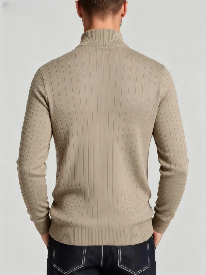 Modern Fit Half-Zip Mandarin Collar Sweater - Image 13