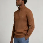 Modern Fit Half-Zip Mandarin Collar Sweater - Image 24