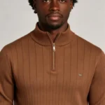 Modern Fit Half-Zip Mandarin Collar Sweater - Image 23