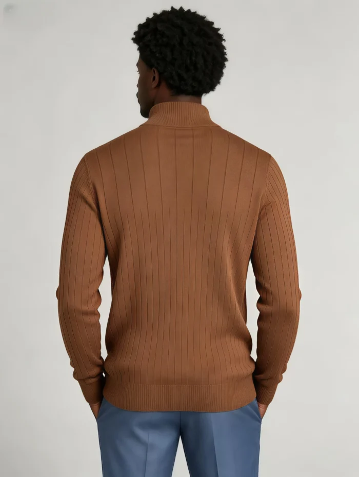 Modern Fit Half-Zip Mandarin Collar Sweater - Image 17