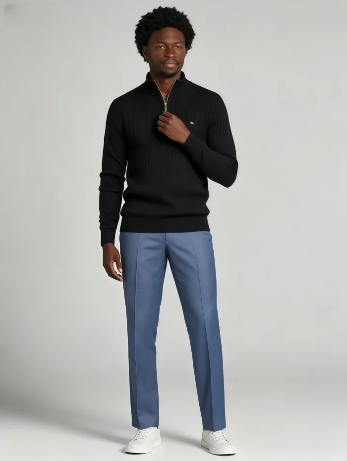 Modern Fit Half-Zip Mandarin Collar Sweater - Image 18