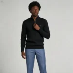 Modern Fit Half-Zip Mandarin Collar Sweater - Image 21
