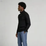 Modern Fit Half-Zip Mandarin Collar Sweater - Image 20