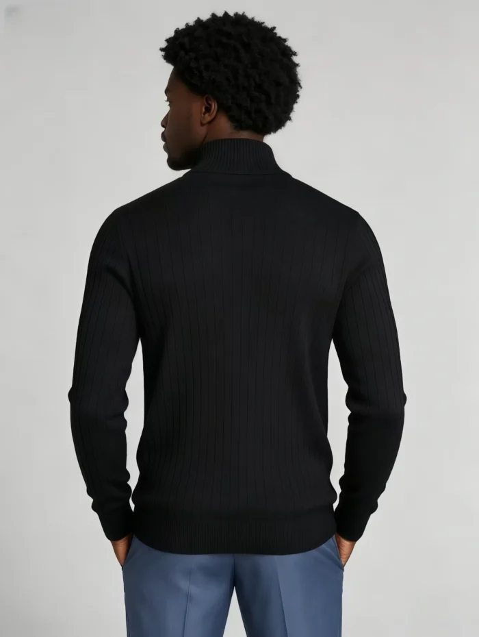 Modern Fit Half-Zip Mandarin Collar Sweater - Image 21