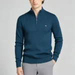 Modern Fit Half-Zip Mandarin Collar Sweater - Image 17