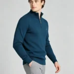 Modern Fit Half-Zip Mandarin Collar Sweater - Image 16