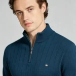 Modern Fit Half-Zip Mandarin Collar Sweater