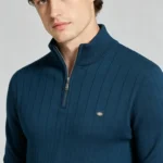 Modern Fit Half-Zip Mandarin Collar Sweater - Image 15