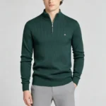 Modern Fit Half-Zip Mandarin Collar Sweater - Image 13