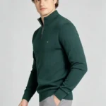 Modern Fit Half-Zip Mandarin Collar Sweater - Image 12
