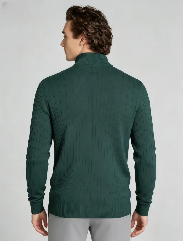 Modern Fit Half-Zip Mandarin Collar Sweater - Image 29