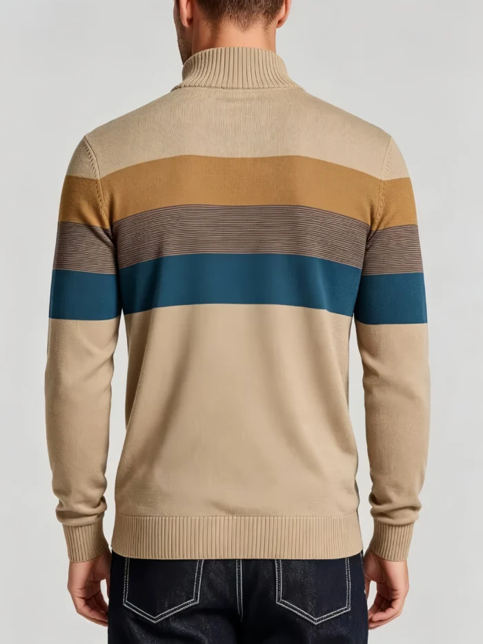 Modern Fit Half-Zip Mandarin Collar Sweater - Image 5