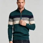 Modern Fit Half-Zip Mandarin Collar Sweater - Image 17
