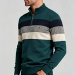 Modern Fit Half-Zip Mandarin Collar Sweater - Image 16