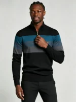 Modern Fit Half-Zip Mandarin Collar Sweater - Image 10
