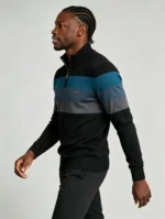 Modern Fit Half-Zip Mandarin Collar Sweater - Image 11