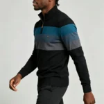 Modern Fit Half-Zip Mandarin Collar Sweater - Image 12