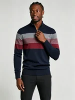 Modern Fit Half-Zip Mandarin Collar Sweater - Image 14