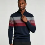 Modern Fit Half-Zip Mandarin Collar Sweater - Image 8