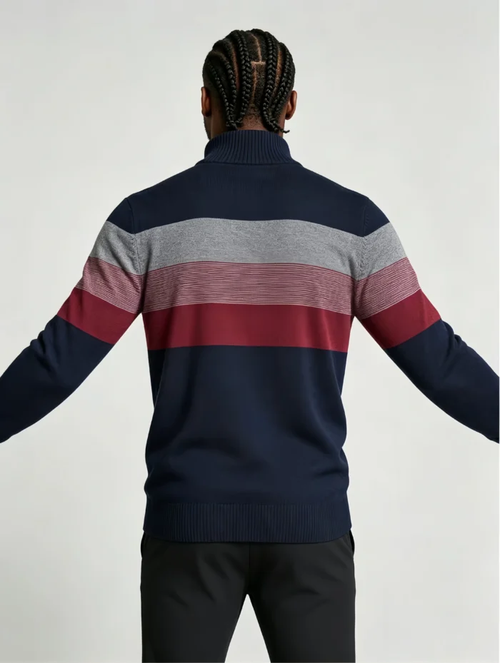 Modern Fit Half-Zip Mandarin Collar Sweater - Image 17