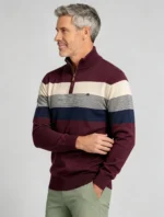 Modern Fit Half-Zip Mandarin Collar Sweater - Image 19