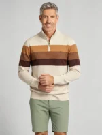 Modern Fit Half-Zip Mandarin Collar Sweater - Image 22