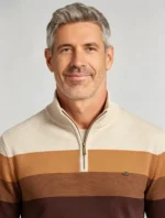Modern Fit Half-Zip Mandarin Collar Sweater - Image 24
