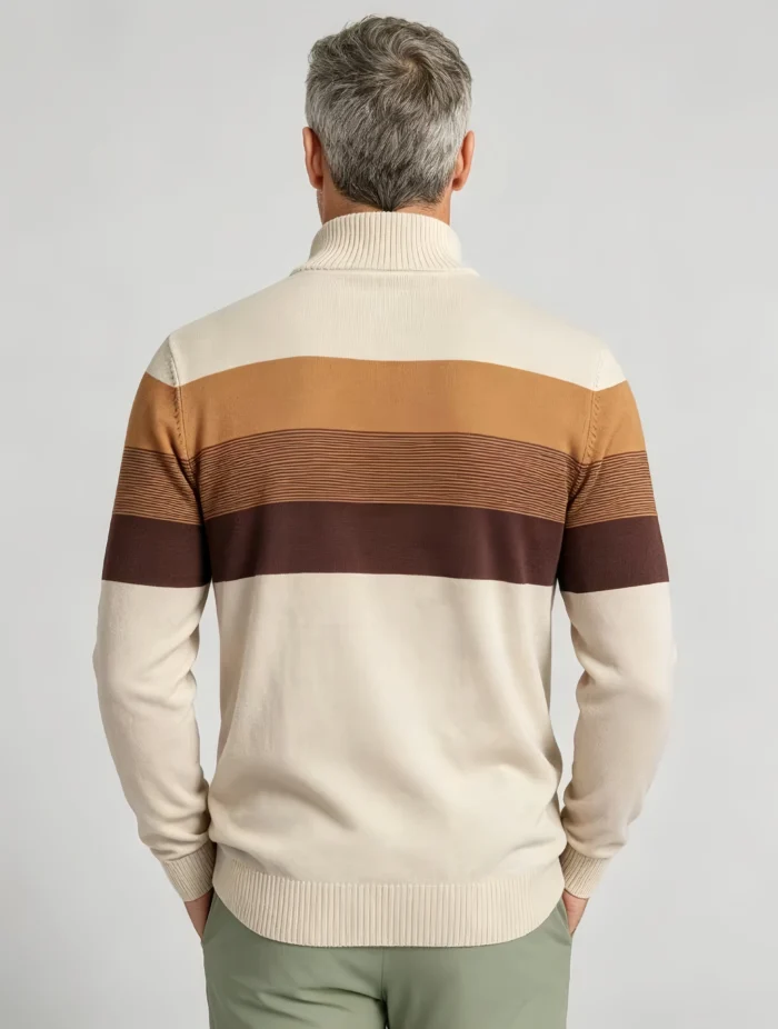 Modern Fit Half-Zip Mandarin Collar Sweater - Image 25