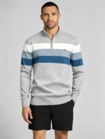 Modern Fit Half-Zip Mandarin Collar Sweater - Image 26
