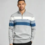 Modern Fit Half-Zip Mandarin Collar Sweater - Image 22