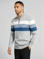 Modern Fit Half-Zip Mandarin Collar Sweater - Image 27