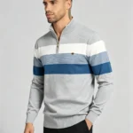 Modern Fit Half-Zip Mandarin Collar Sweater - Image 23