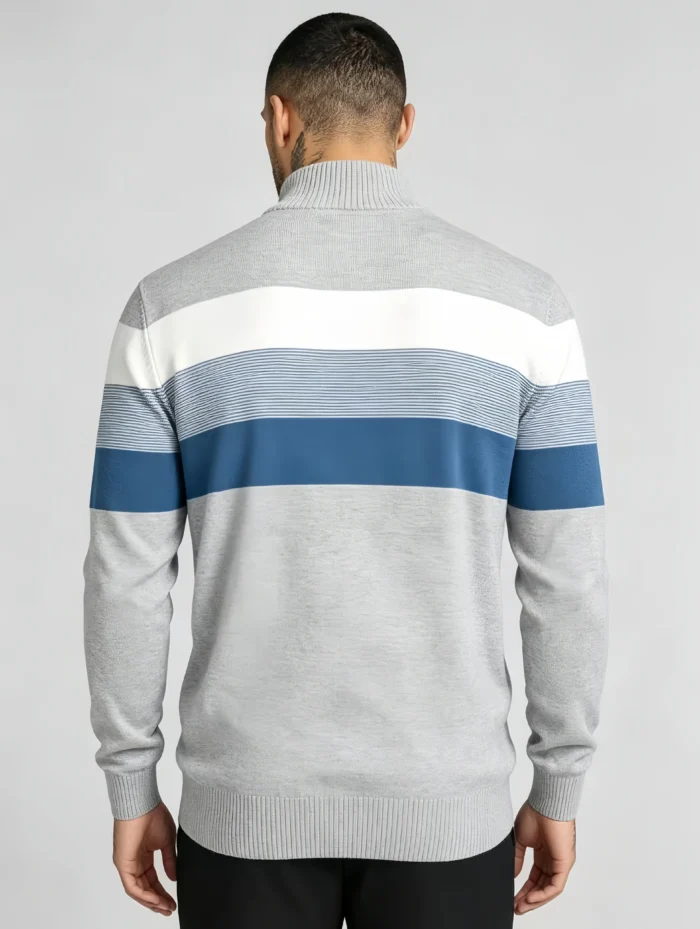 Modern Fit Half-Zip Mandarin Collar Sweater - Image 29