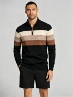 Modern Fit Half-Zip Mandarin Collar Sweater - Image 30