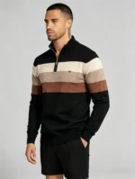 Modern Fit Half-Zip Mandarin Collar Sweater - Image 31