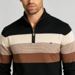 Modern Fit Half-Zip Mandarin Collar Sweater - Image 28
