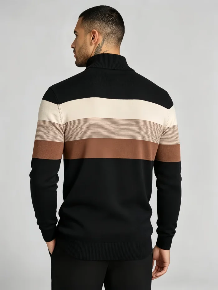 Modern Fit Half-Zip Mandarin Collar Sweater - Image 33