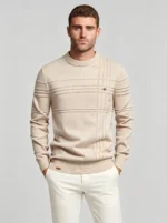 Modern Fit Solid Color Crew Neck Sweater - Image 29
