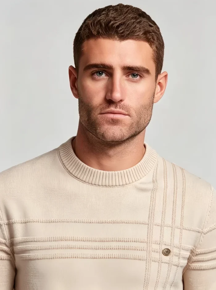 Modern Fit Solid Color Crew Neck Sweater - Image 27