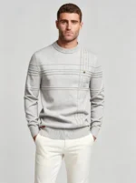 Modern Fit Solid Color Crew Neck Sweater - Image 25