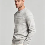 Modern Fit Half-Zip Mandarin Collar Sweater - Image 11