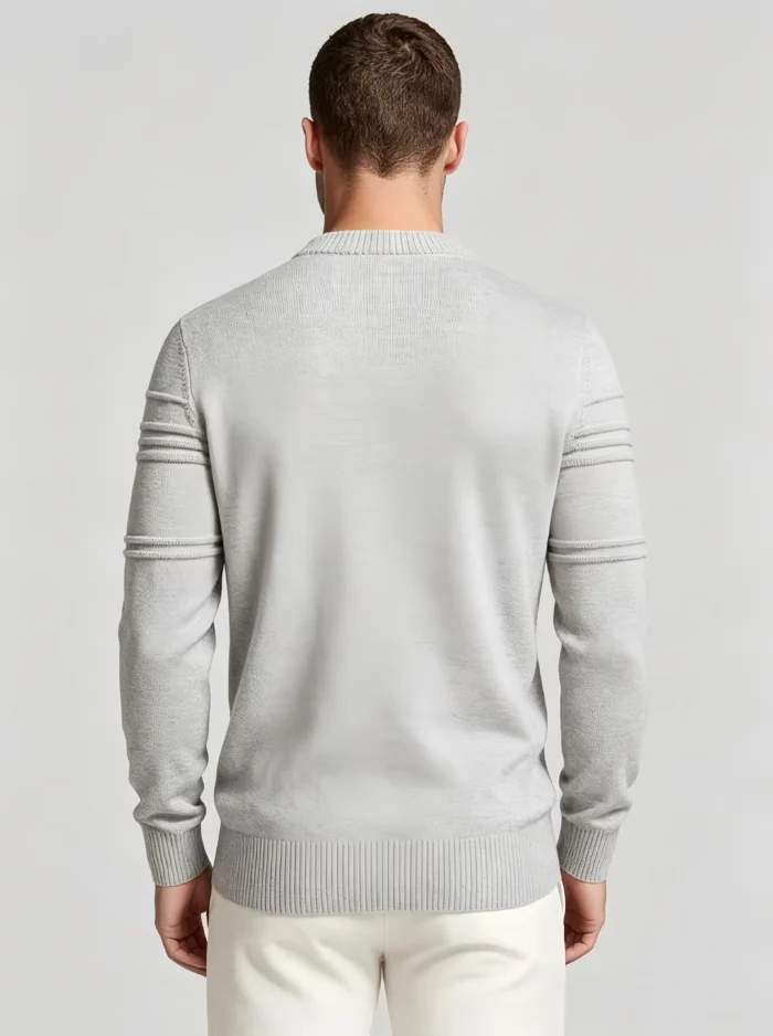 Modern Fit Solid Color Crew Neck Sweater - Image 22