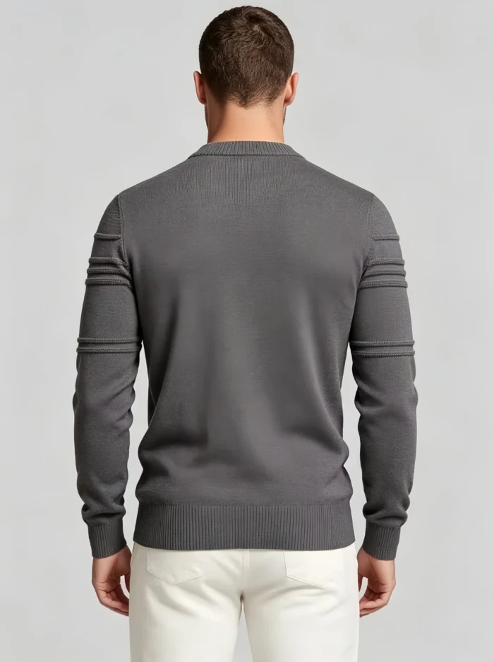Modern Fit Solid Color Crew Neck Sweater - Image 21