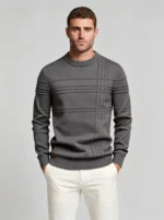 Modern Fit Solid Color Crew Neck Sweater - Image 20
